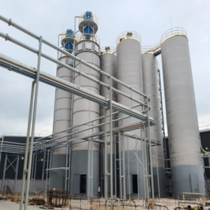 outdoor grain storage silo