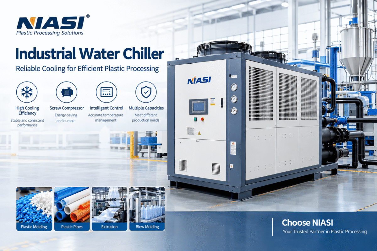 water cooled screw chiller for plastic processing